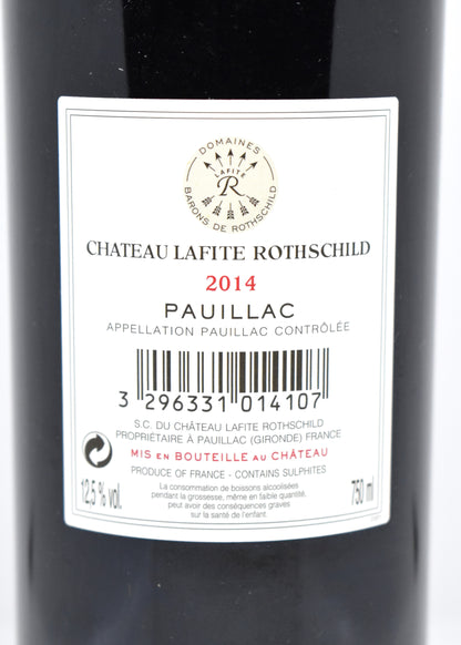 Collection vin Bordeaux Château Lafite Rothschild 2014