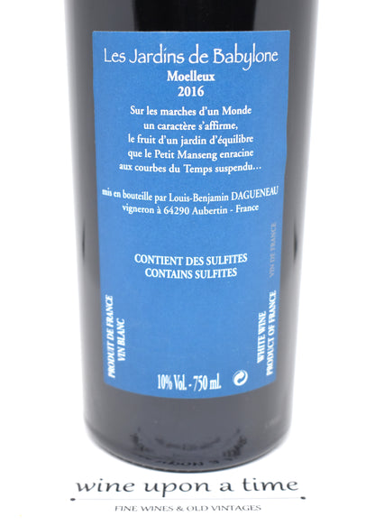Les Jardins de Babylone 2016, Dagueneau, cuvée culte qui relance le Jurançon, idée cadeau date 2016