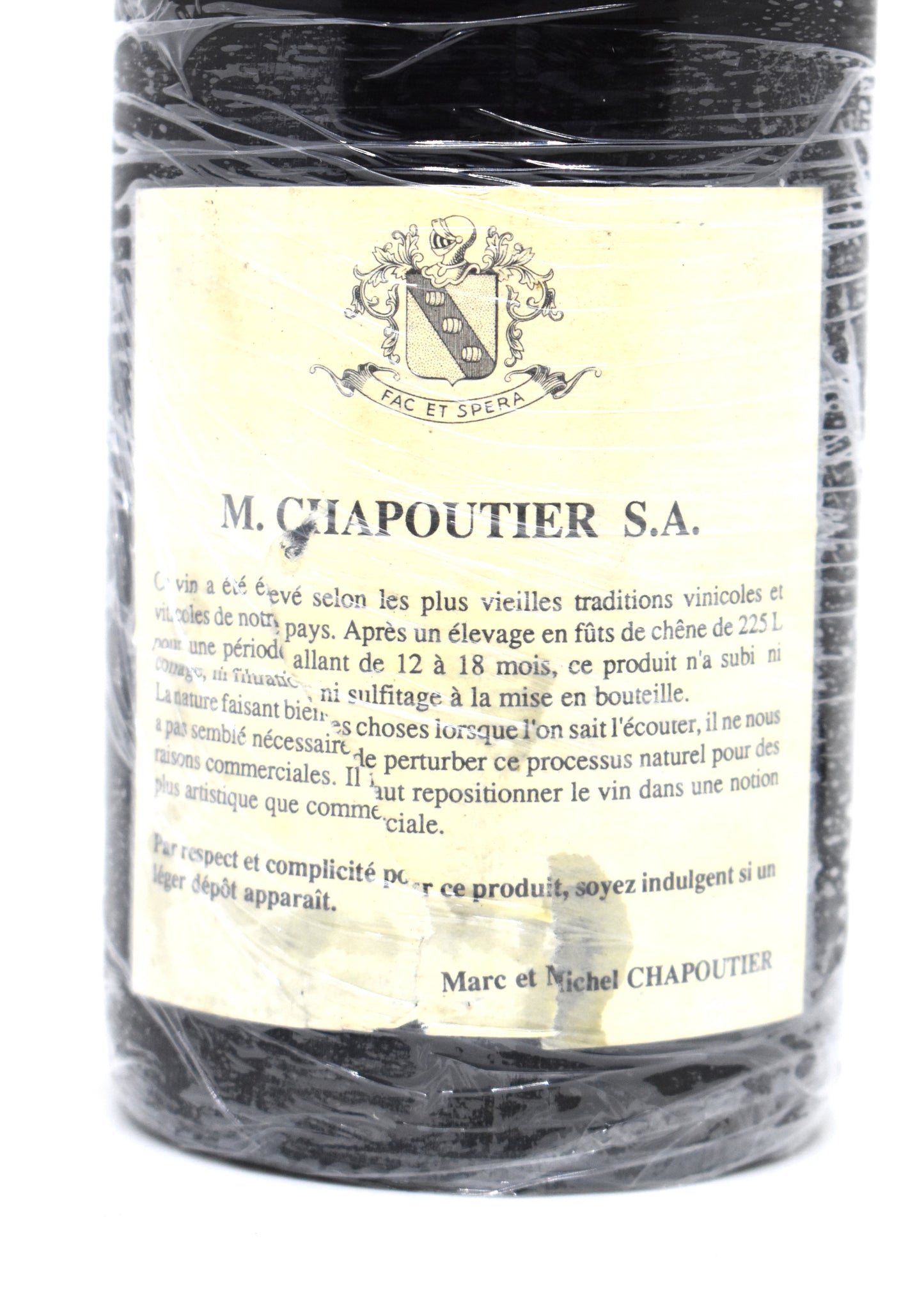 Achat grand cru 1990 livraison sécurisée France Suisse - Côte-Rôtie Chapoutier 1990