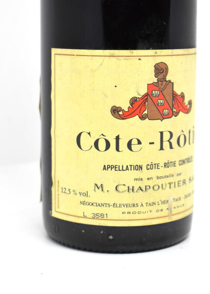 Côte-Rôtie Chapoutier 1990 - Vue rapprochée du goulot et de la capsule d'origine