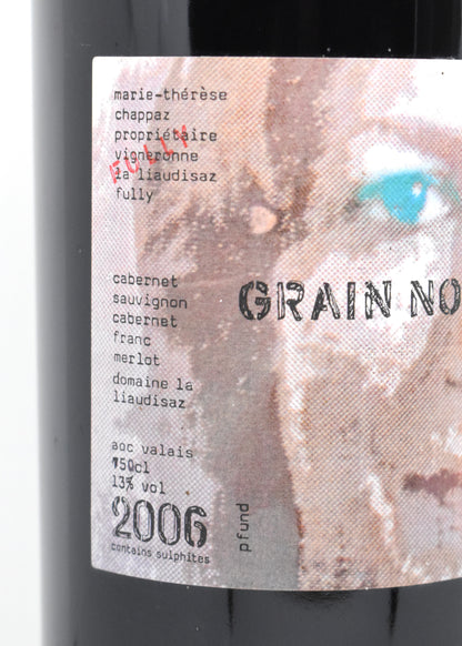 Vin rouge Valais 2006 Grain Noir Chappaz achat vin de collection Suisse