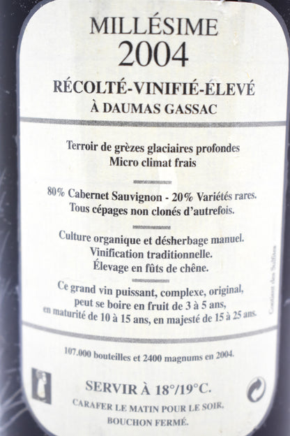 Daumas Gassac 2004 au meilleur prix