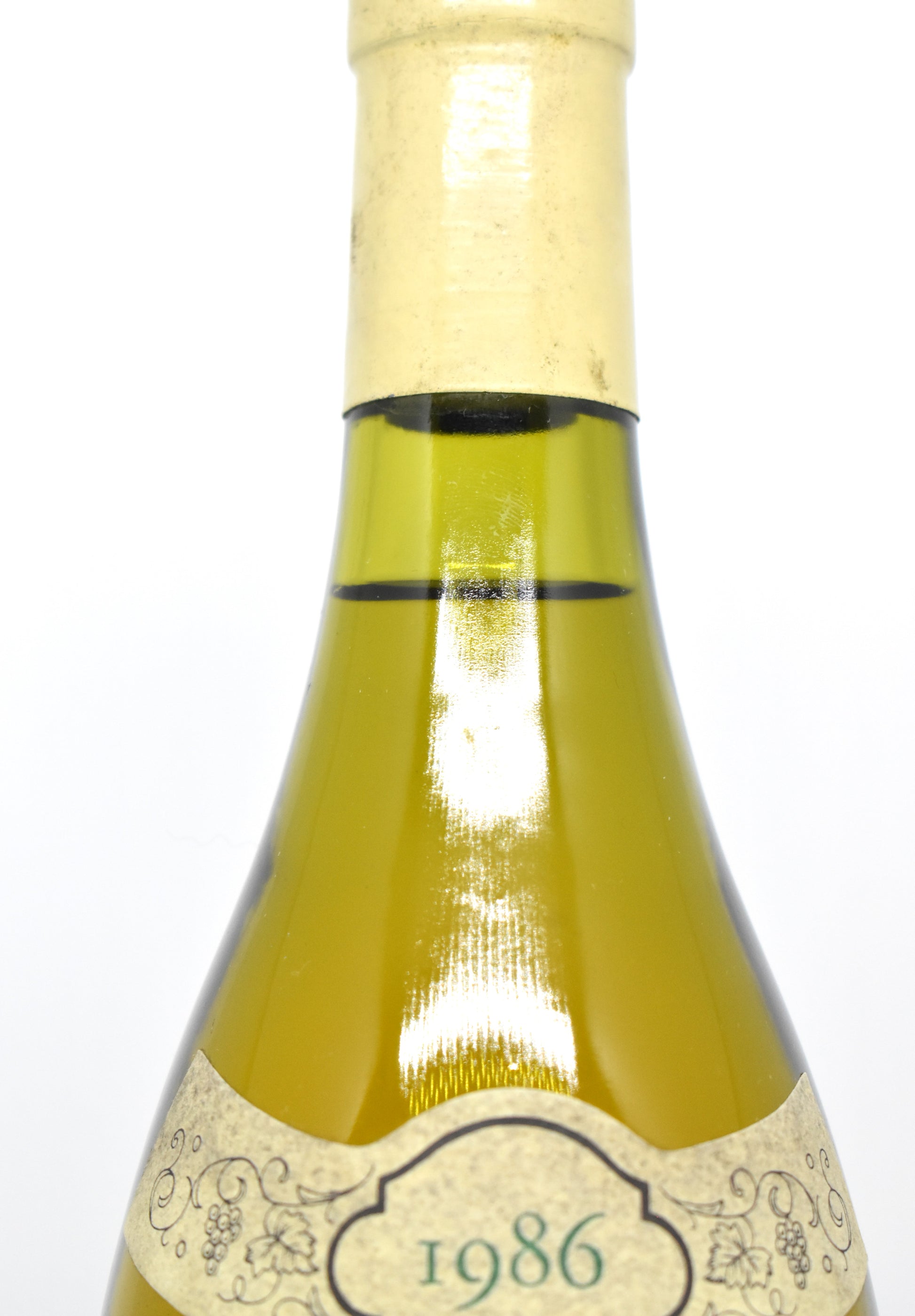 Meursault 1986, bouteille pour célébrer une date 1986