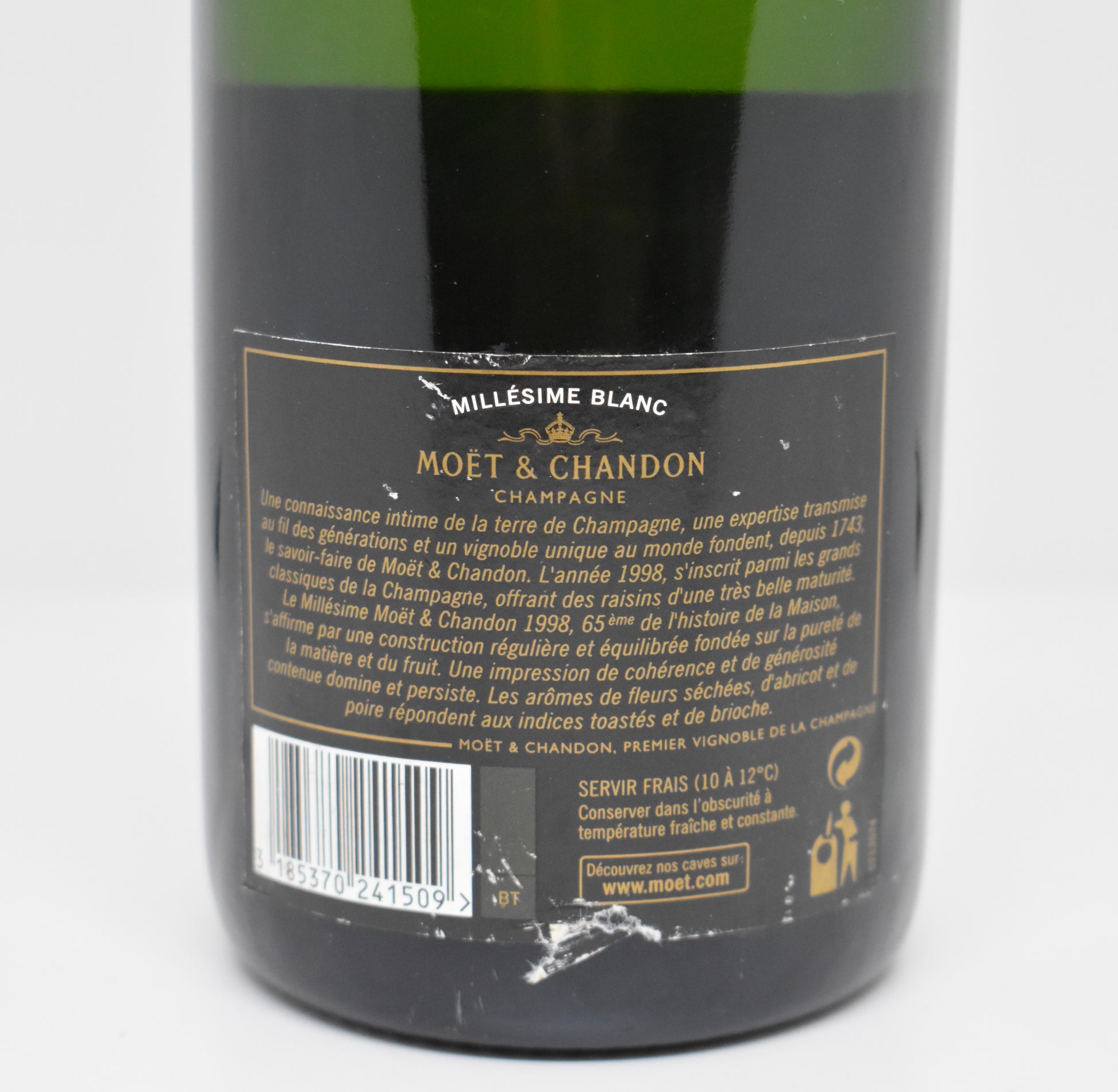 Offrir un champagne de 1998 pour anniversaire 