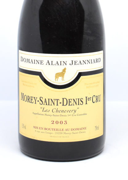 Morey-Saint-Denis 1er Cru "Les Chenevery" 2003 - Alain Jeanniard