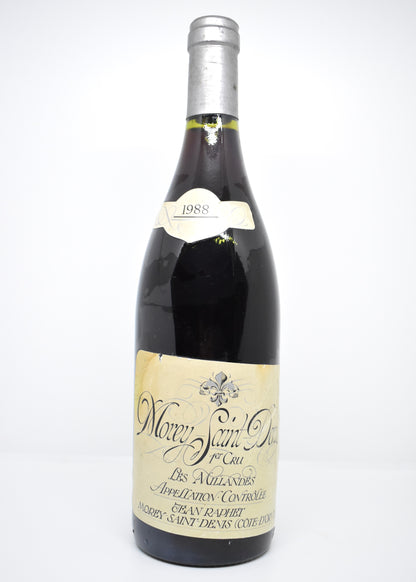 Achat Morey-Saint-Denis 1988 Jean Raphet niveau parfait bouteilles rares