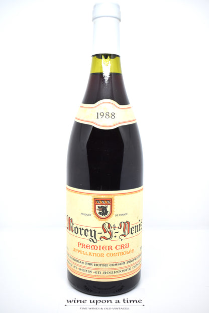 Vin de 1988 à offrir, Morey-Saint-Denis 1er Cru, belle découverte connaisseurs