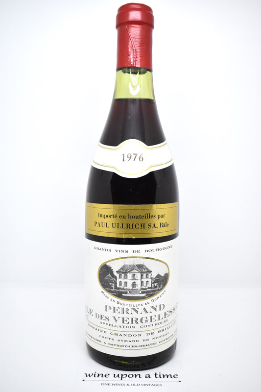 Pernand Île des Vergelesses 1976, 1er Cru, cadeau millésime 1976 pour amateur de vins anciens