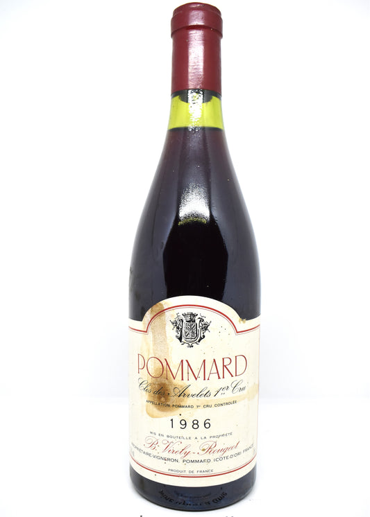 Pommard 1er Cru Clos des Arvelets 1986, Bourgogne rouge, cadeau millésime 1986 pour amateur