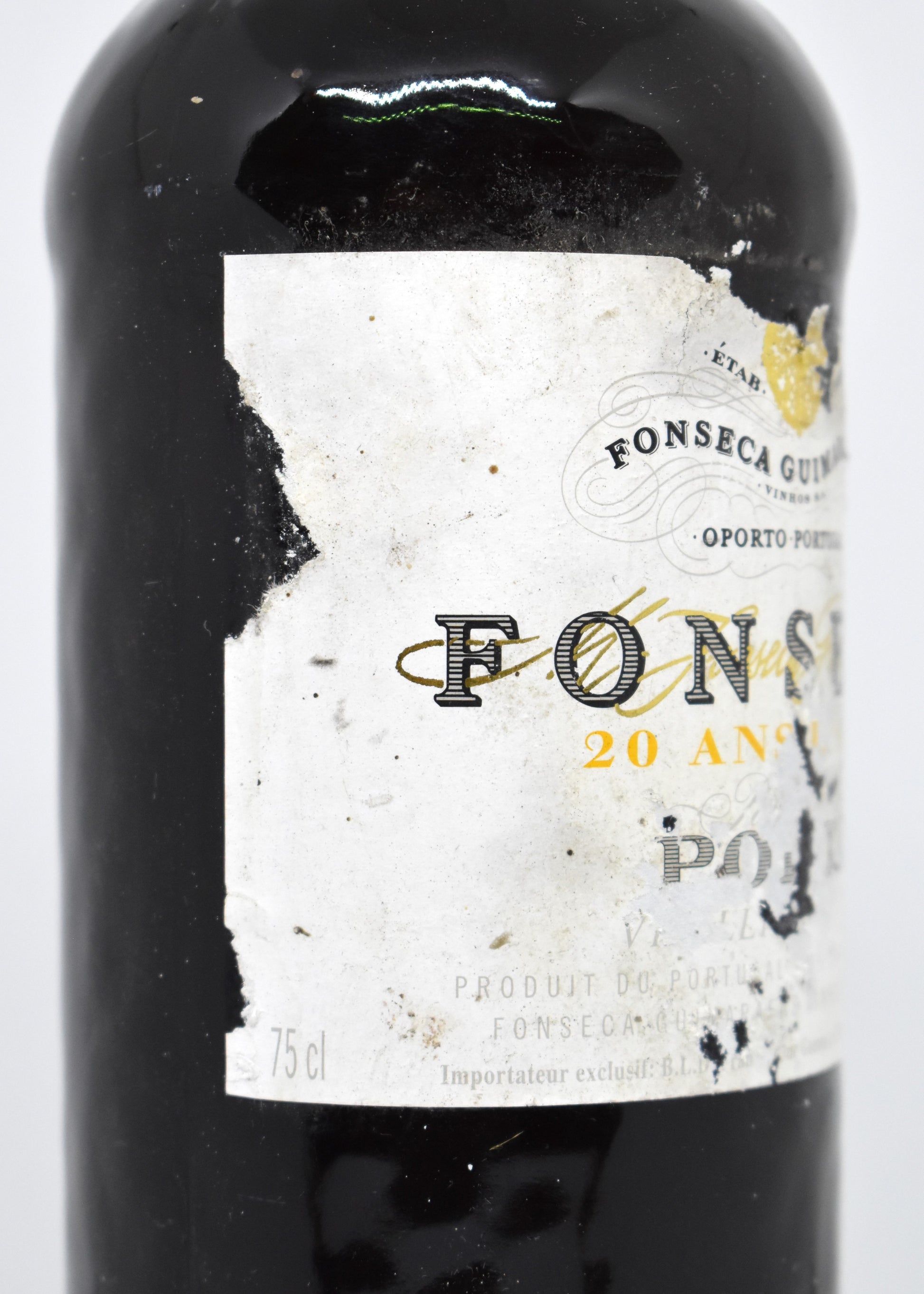 Porto 20 ans d'âge étiquette abîmée