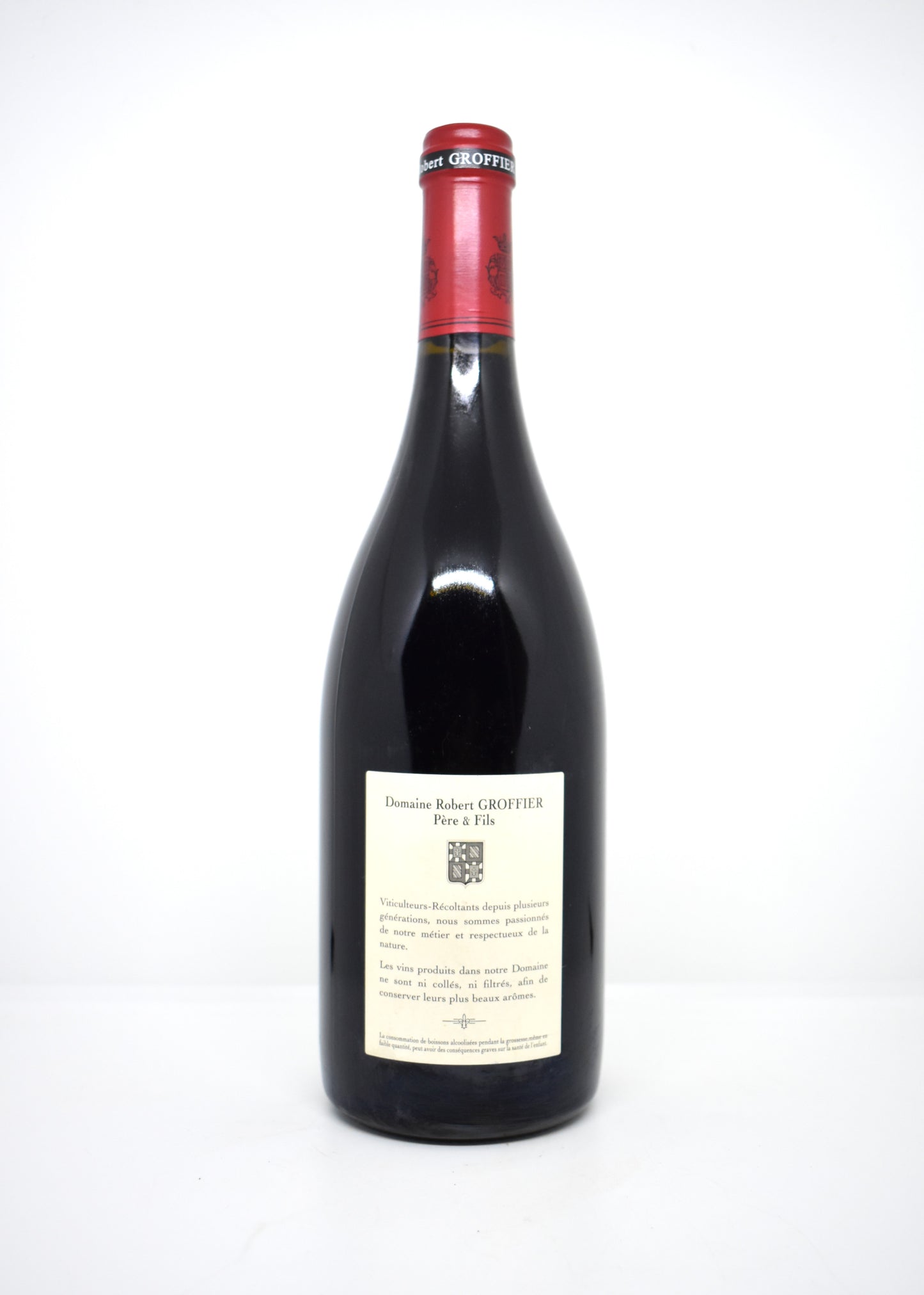 Chambertin Clos de Bèze Groffier 2011 - Preuve d'authenticité de l'étiquette et du niveau