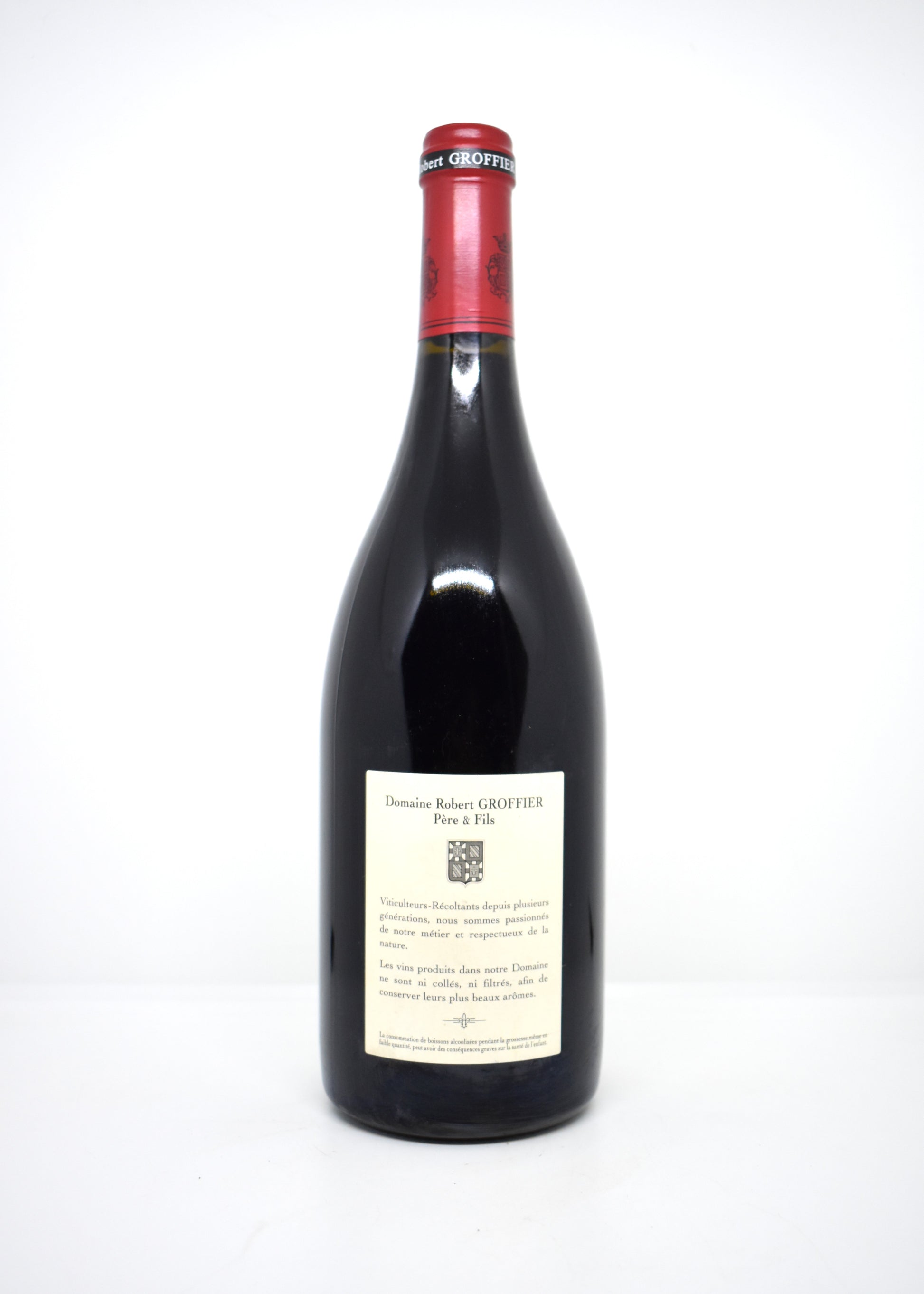 Chambertin Clos de Bèze Groffier 2011 - Preuve d'authenticité de l'étiquette et du niveau