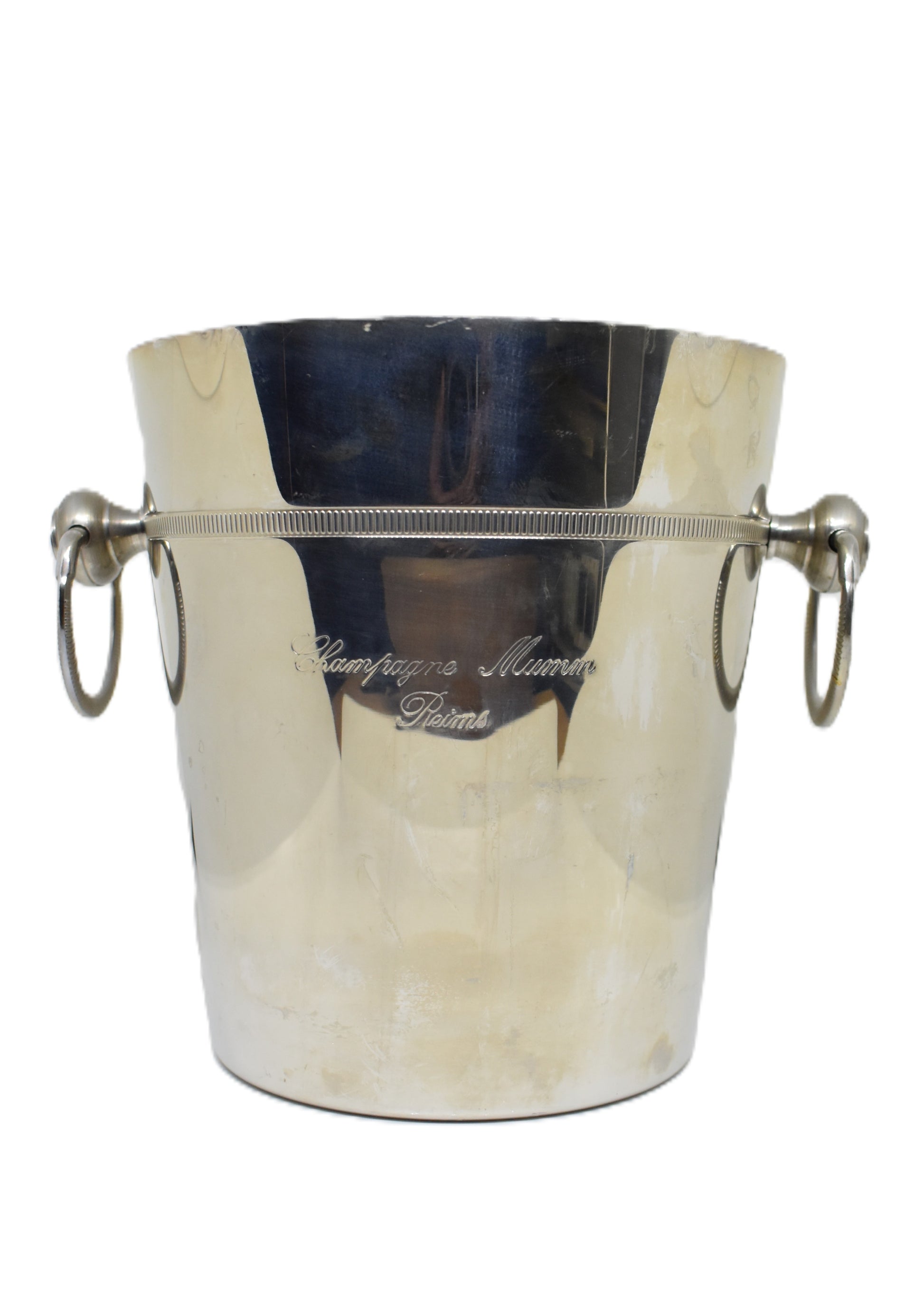 Accessoire de bar en inox 18 10 orfèvre Jean Couzon acheter un seau a champagne Mumm Reims