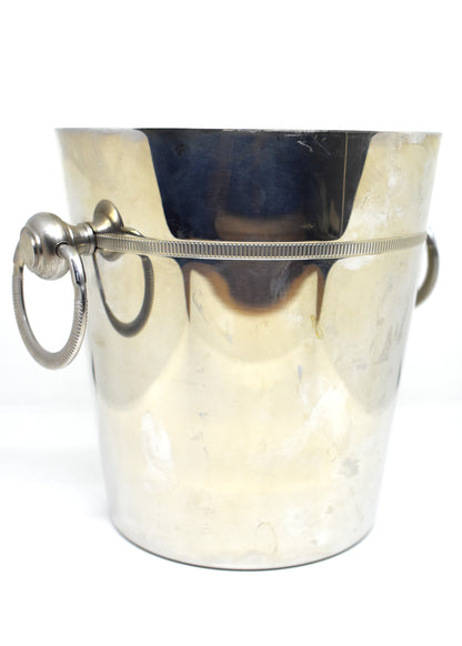 Stainless steel ring handle detail buy a champagne bucket Mumm Reims