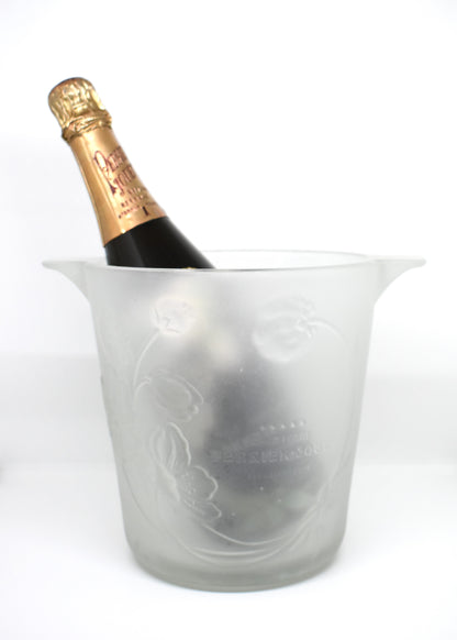 Perrier-Jouët Épernay seau à champagne transparent rare objet de luxe