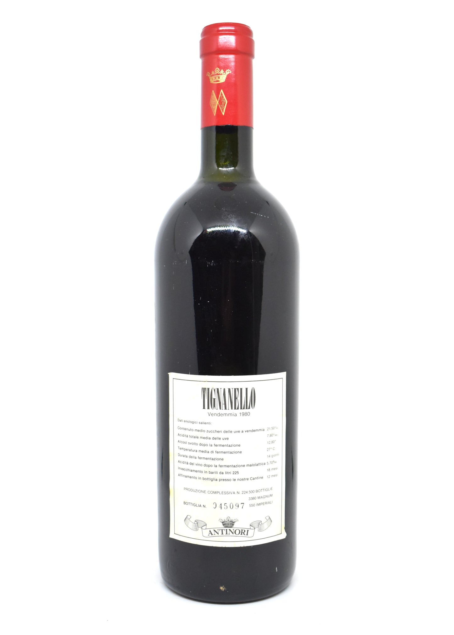 Vin italien de collection cave suisse 1980