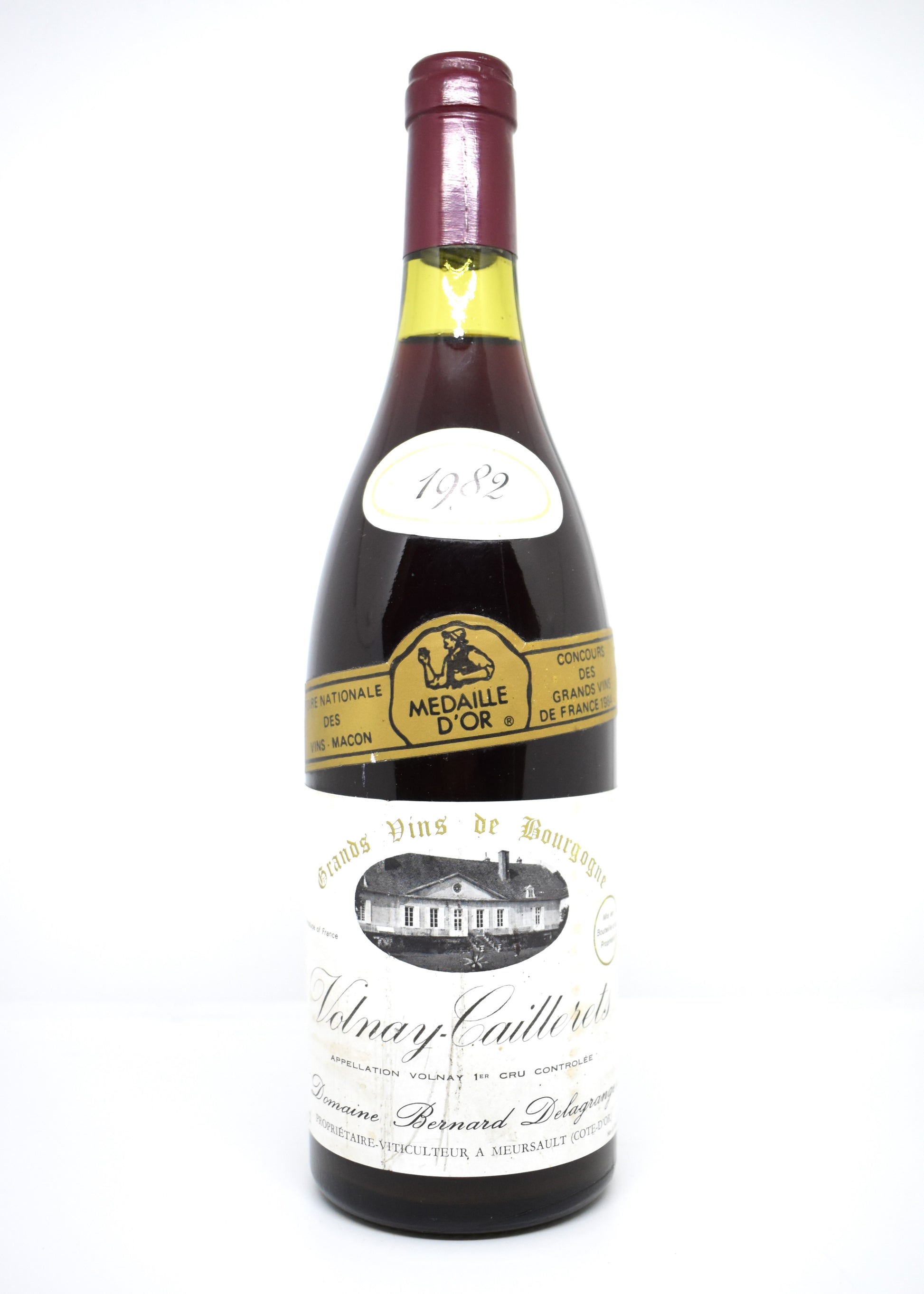 Bouteille Volnay 1er Cru Caillerets 1982 Bernard Delagrange vieux vin