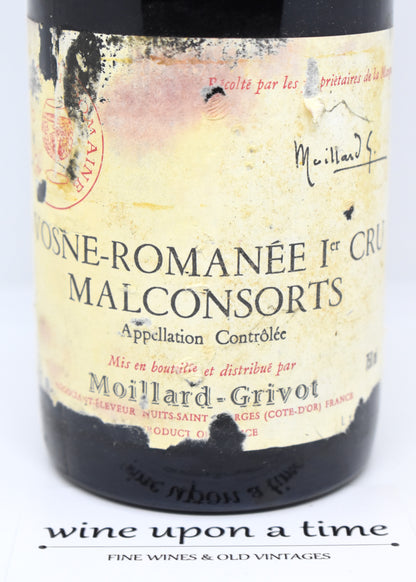 Moillard-Grivot Vosne Malconsorts 1997, provenance sûre, qualité cave