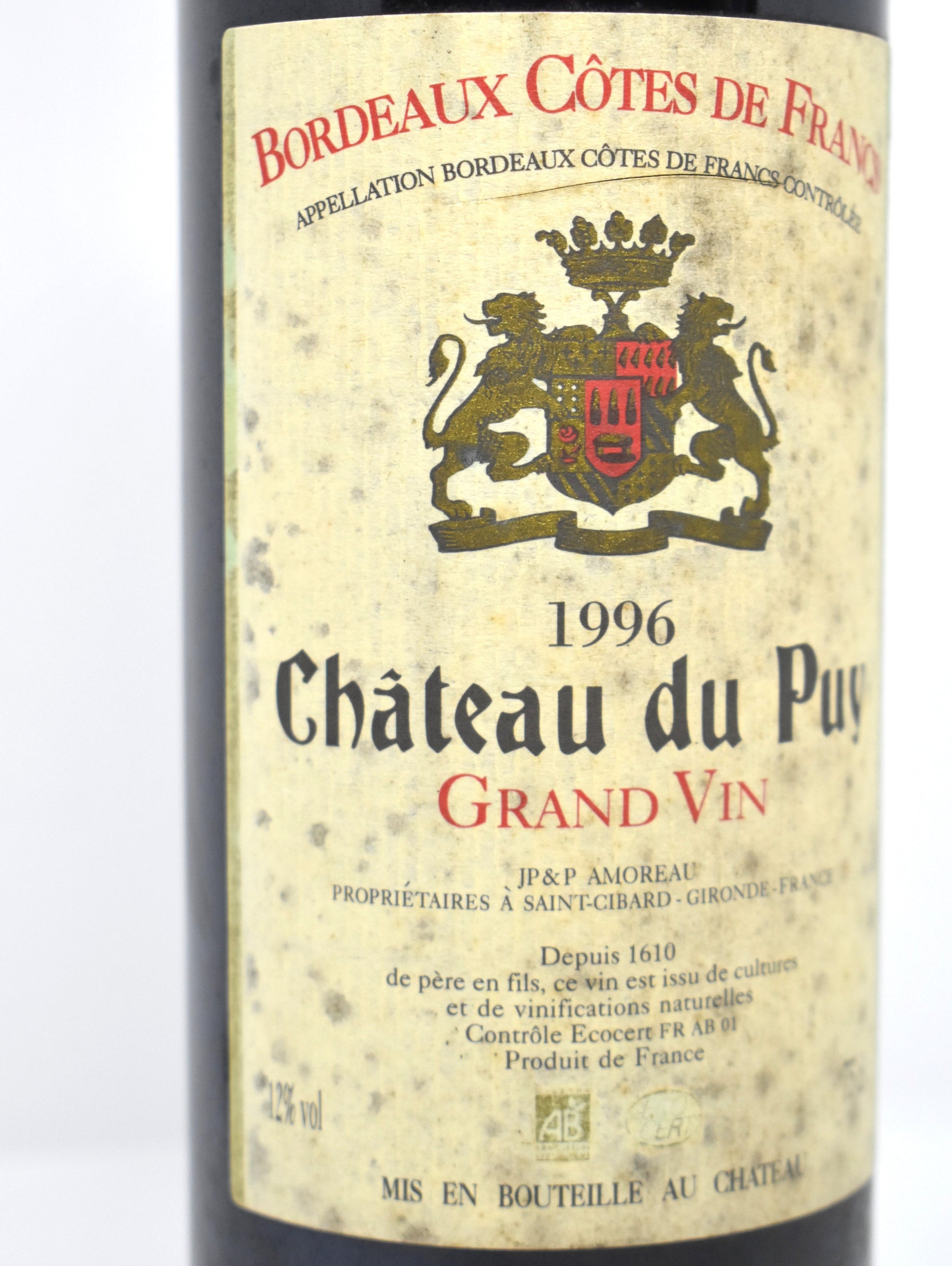 Notes de dégustation Château Le Puy 1996